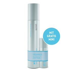 GLYNT NEVIS Trockenshampoo Schaum Set mit großer Dose und gratis Mini, Produktabbildung auf hellem Hintergrund, Dry Shampoo Foam für frisches Haar und Volumen ohne Waschen