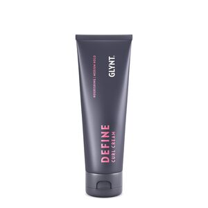 Lockencreme DEFINE Curl Cream von GLYNT in einer dunkel-violetten 125-ml-Tube mit pinker Schrift