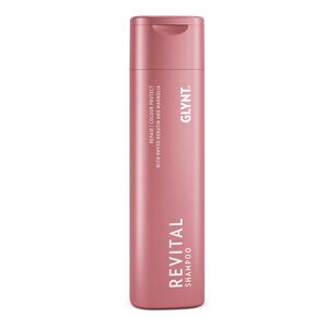 Shampoo für gefärbtes Haar von GLYNT in einer roséfarbenen 250ml-Flasche mit leicht metallic-mattem Finish weißer Schrift